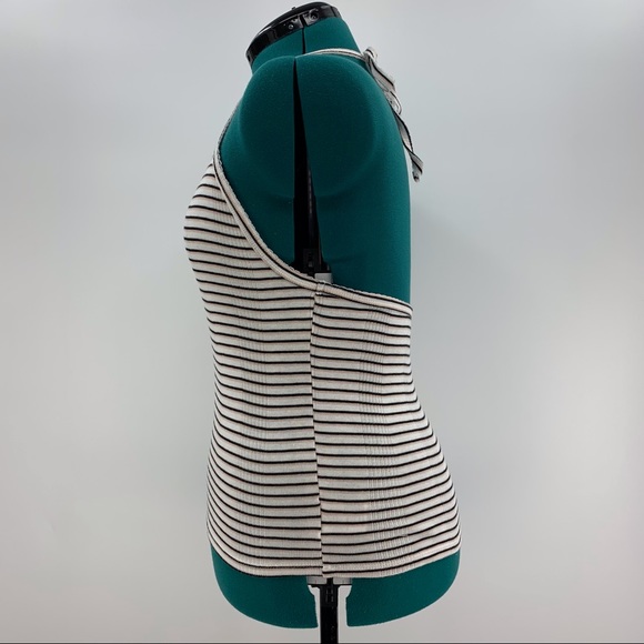 American Eagle Outfitters NWOT Striped Ribbed Knit Halter Top, Large - Picture 4 of 16